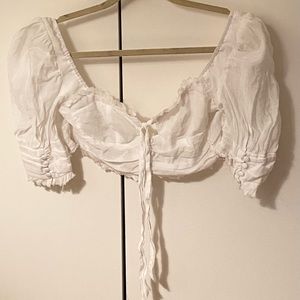Fashion Nova white long sleeved crop top. Size XS